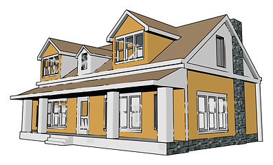 Image showing A house components vector or color illustration