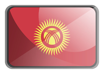 Image showing Vector illustration of Kyrgyzstan flag on white background.