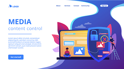 Image showing Media content control concept landing page