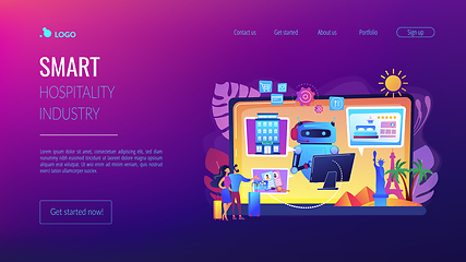 Image showing Smart hospitality industry concept landing page