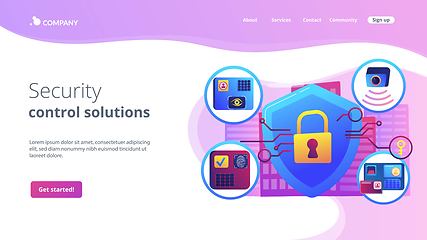 Image showing Access control system concept landing page