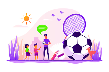 Image showing Sport summer camp concept vector illustration