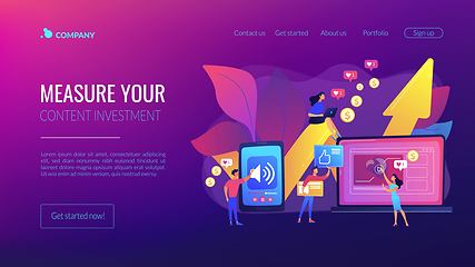 Image showing High ROI content concept landing page