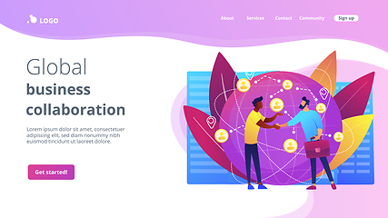 Image showing International business concept landing page.