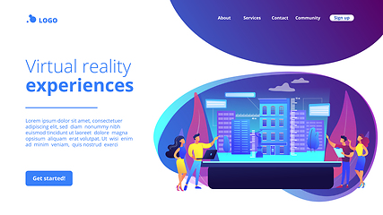 Image showing Interactive design visualization concept landing page