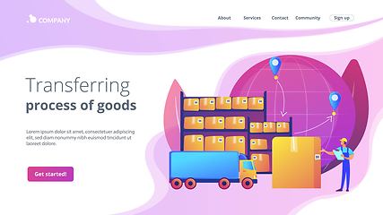 Image showing Transit warehouse concept landing page