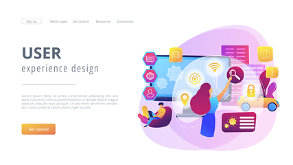 Image showing Intelligent interface concept landing page