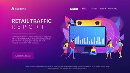 Image showing People counter system concept landing page
