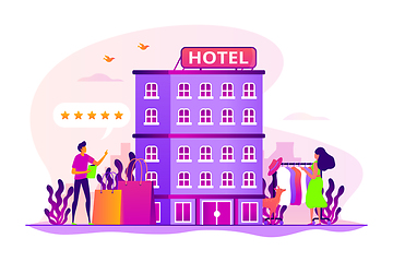 Image showing Boutique hotel concept vector illustration