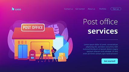 Image showing Post office concept landing page