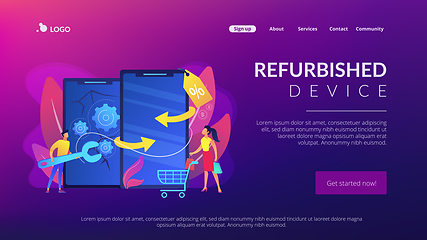 Image showing Refurbished device concept landing page.