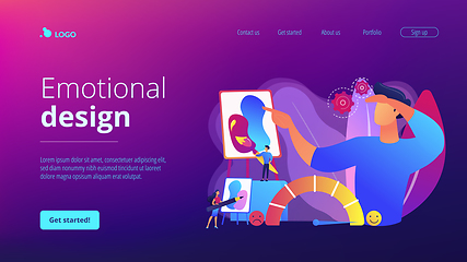 Image showing Emotional design concept landing page