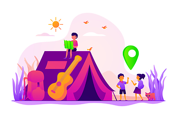 Image showing Summer camp concept vector illustration
