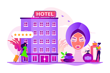 Image showing Wellness and spa hotel concept vector illustration