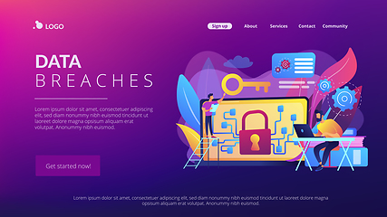 Image showing Data leakage concept landing page