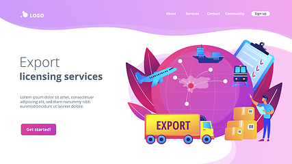 Image showing Export control concept landing page