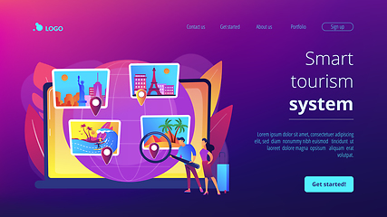 Image showing Smart tourism system concept landing page