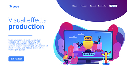 Image showing Special effects design concept landing page