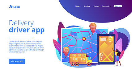 Image showing Delivery point concept landing page