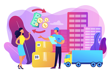 Image showing Cash on delivery COD concept vector illustration