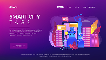 Image showing Smart destinations project concept landing page