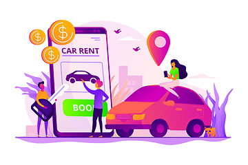 Image showing Rental car service concept vector illustration