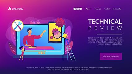 Image showing Technical review concept landing page