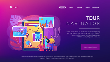 Image showing Tour navigator concept landing page