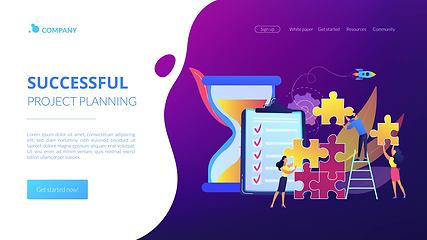 Image showing Project delivery concept landing page