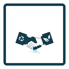 Image showing Ecological handshakes icon