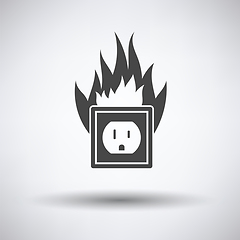 Image showing Electric outlet fire icon