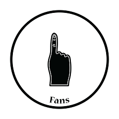 Image showing Fans foam finger icon