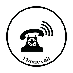 Image showing Old telephone icon