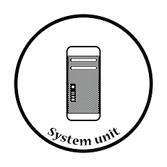 Image showing System unit icon Vector illustration