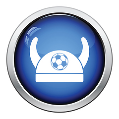 Image showing Football fans horned hat icon