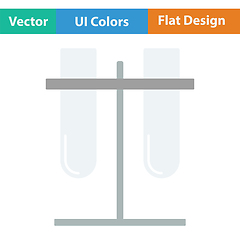 Image showing Lab flasks attached to stand icon