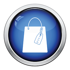 Image showing Shopping bag with sale tag icon