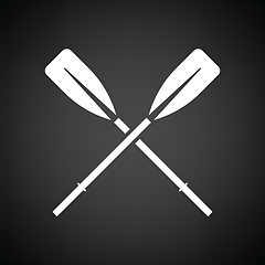 Image showing Icon of  boat oars