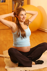 Image showing Excersising woman