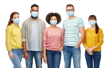 Image showing people in medical masks for protection from virus