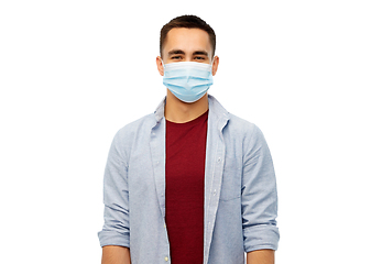 Image showing young man in protective medical mask