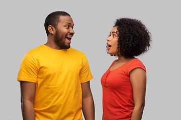 Image showing happy excited african american couple