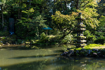 Image showing Japanese garden in Kanazawa of Japan