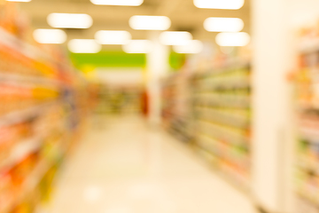 Image showing Blur view of supermarket store