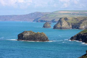 Image showing cornwall rough coast