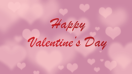 Image showing Card for Saint Valentine\'s Day. Modern design, background or wallpaper