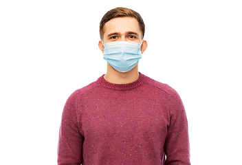 Image showing young man in protective medical mask