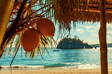 Image showing famous Crystal beach at Nusa Penida island