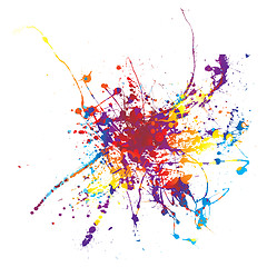 Image showing paint splat rainbow