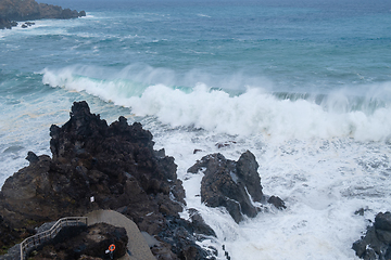 Image showing natural swimming pools on Tenerife island